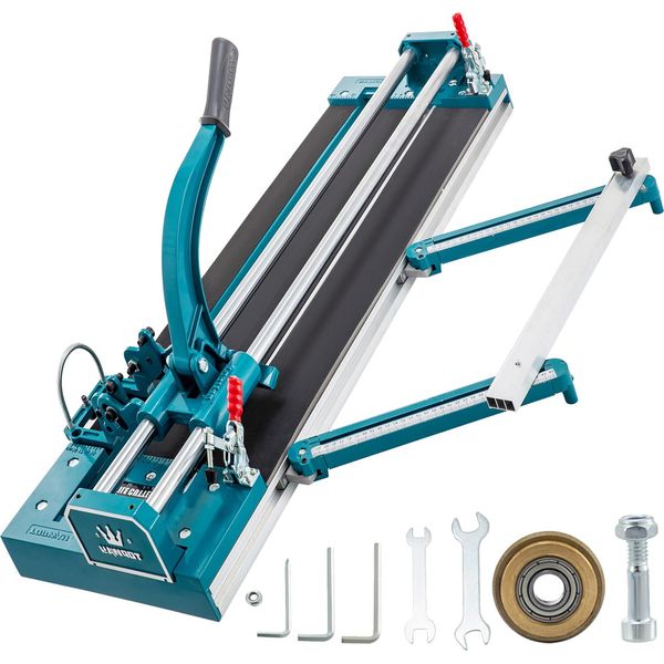 Succebuy Tagliapiastrelle Manuale Da 47 Pollici/1200 Mm Con Doppio Binario, Tappo Da 3/5 Pollici Con Posizionamento Laser Preciso, Utensili Tagliapiastrelle Per Un Taglio Preciso, Rosso-image