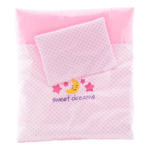 Johntoy 27537 Set Di Coperte E Cuscini Per Bambole Baby Rose-image
