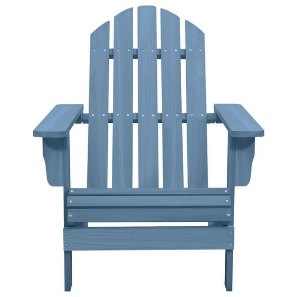 Vidaxl Sedia Da Giardino Adirondack In Legno Massiccio Di Abete Blu-image