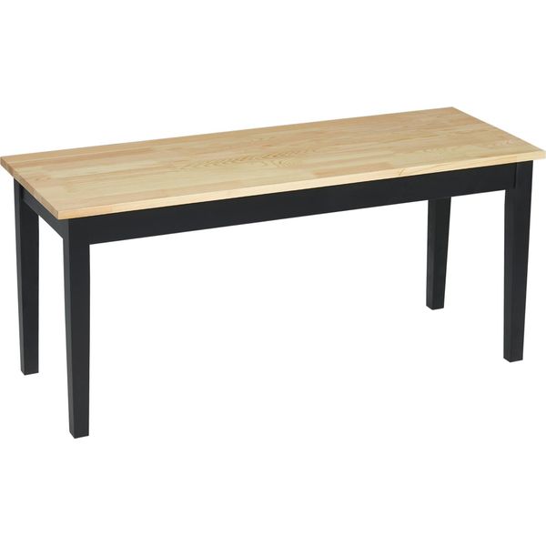 Panca Fortuna Lai Panca Da Pranzo A 2 Posti In Legno Di Pino, Panca Da Cucina Panca Da Soggiorno Fino A 220 Kg, Naturale, 102X36X45 Cm, Robusta Ed Elegante-image