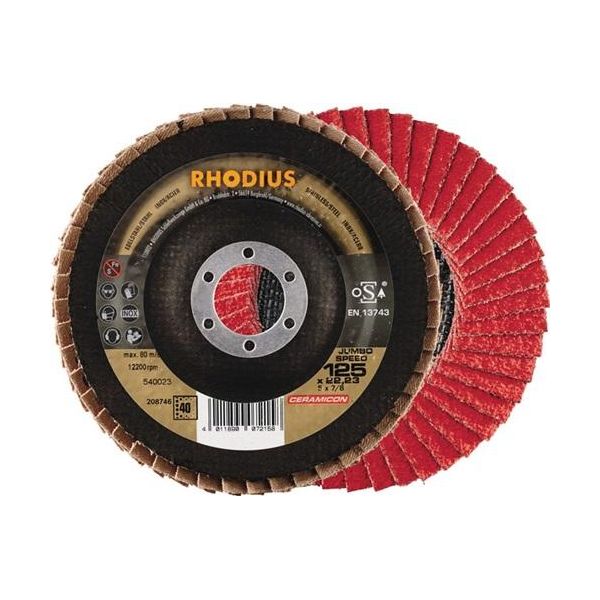 Rhodius 208748 Jumbo Speed Flap Disc Diameter 125 Mm Bore Diameter 22.23 Mm Stainless Steel 1 Pc(S)-image