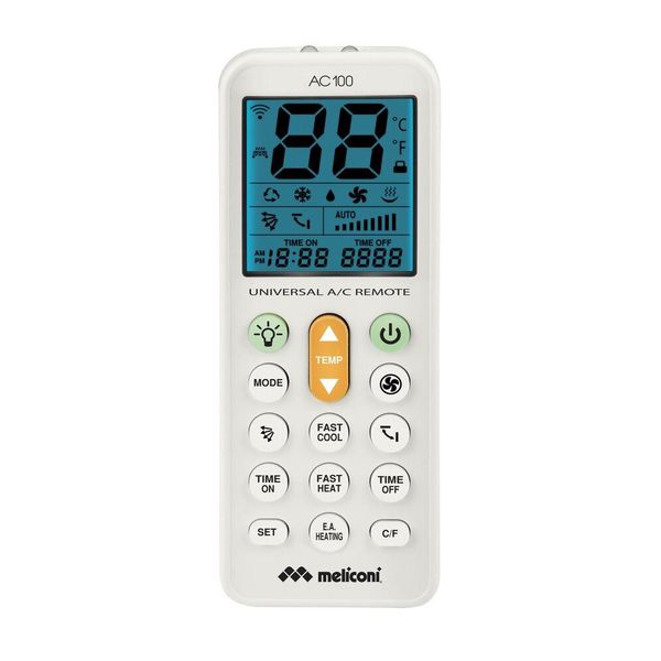 Meliconi Ac 100 Telecomando Wireless Per Condizionatori Con Display Led Bianco-image