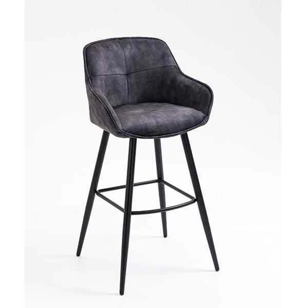 Sgabello Sherlockbar A, Set Di 2, Antracite, Struttura In Metallo, Verniciato A Polvere, 52,5X51X102 Cm-image