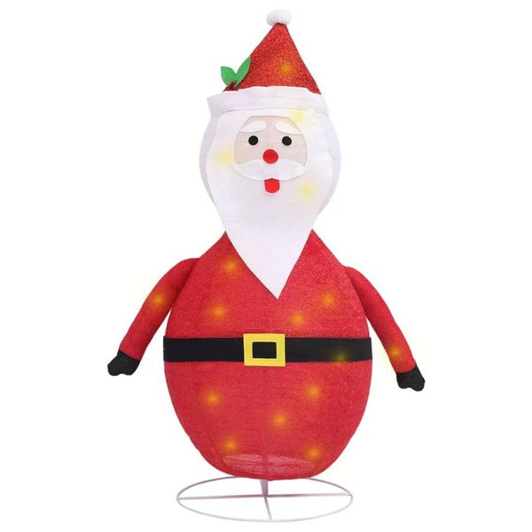 Vidaxl Decorazione Natalizia Babbo Natale Led Tessuto 90 Cm-image