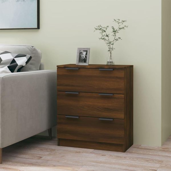 Vidaxl Credenza Look Rovere Marrone 60X30X70 Cm Materiale A Base Di Legno-image