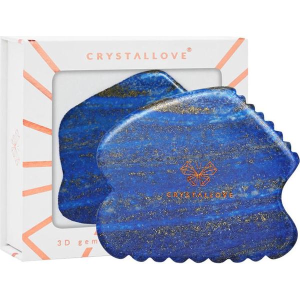 Crystallove Lapislazuli Contour Gua Sha - Gua Sha Gesichtsmassageplatte Mit Lapislazuli-image
