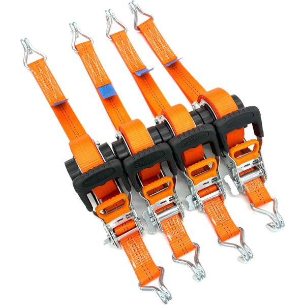 Cinghia Di Tensionamento Automatico/Cinghia Di Fissaggio, Lxl: 5,0 M X 35 Mm, Con Ganci A Punta, 4 Pezzi-image