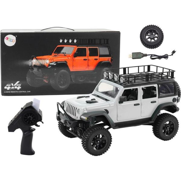 Veicolo Fuoristrada Rc 2.4G 4X4 Telecomandato Grigio-image