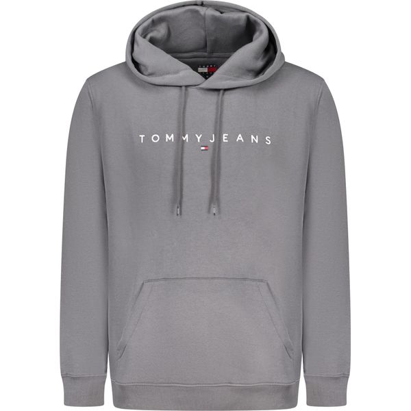 Felpa Con Cappuccio Da Uomo Grigio In Cotone Rigenerativo Con Ricamo, Taglia: 2XL Colore: Grigio-image
