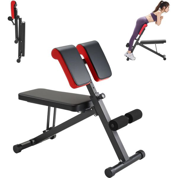 Succebuy Panca Per Iperestensione Roman Chair, Regolabile E Pieghevole Per L'estensione Della Schiena, Attrezzatura Per Home Fitness-image