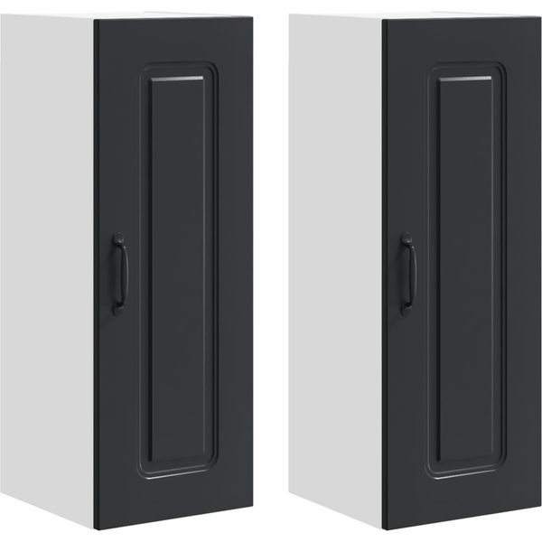 Syfax™ Mobile Da Cucina Kalmar 2 Pcs Nero 30 X 31 X 80 Cm-image
