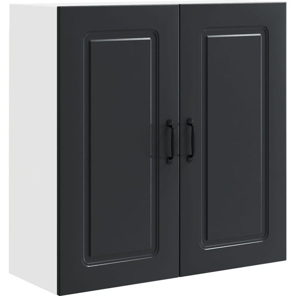 Syfax™ Mobile Da Cucina Kalmar Nero 80 X 31 X 80 Cm Legno Multistrato-image