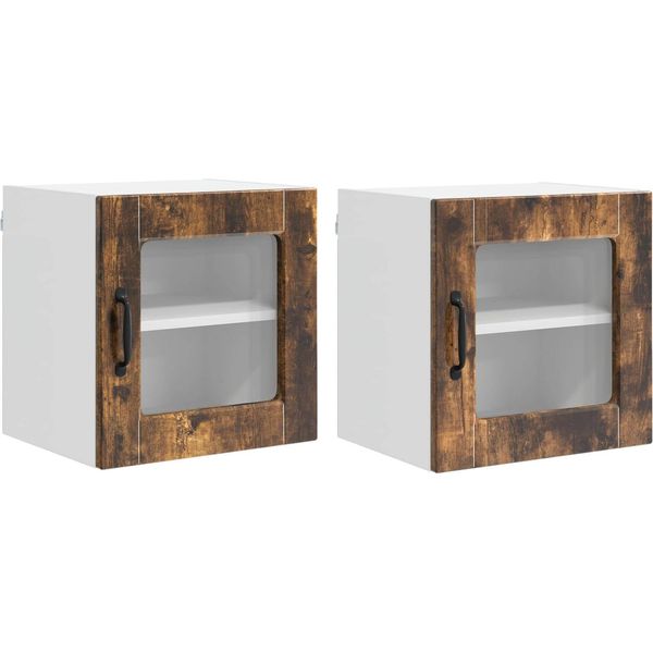 Syfax™ Mobile Da Cucina Con Porta 2 Pcs Rovere Fumé 40 X 31 X 40 Cm-image