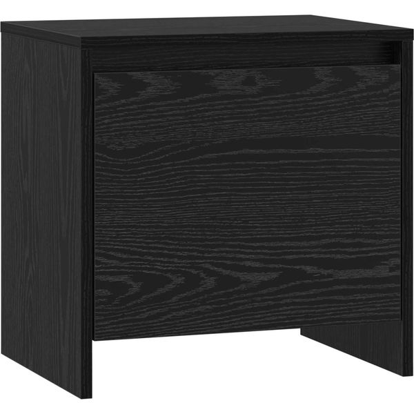 Syfax™ Armadio Da Notte Rovere Nero 45 X 34 X 44,5 Cm-image