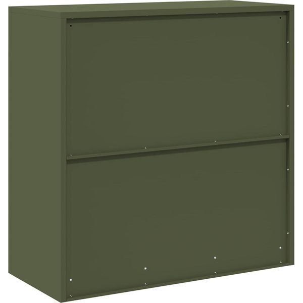 Syfax™ Armadio Verde Oliva 90 X 40 X 90 Cm Acciaio-image