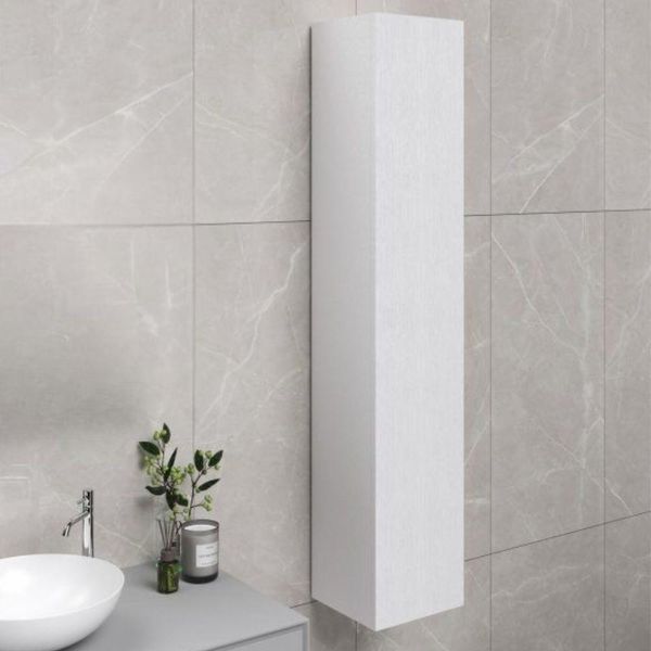 Colonna Pensile Bagno Colore Bianco 30X32X180 Con Anta: Eleganza E Funzionalità Per Ogni Ambiente-image