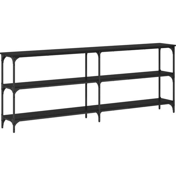 Syfax™ Tavolo Consolle Rovere Nero 200 X 29 X 75 Cm-image