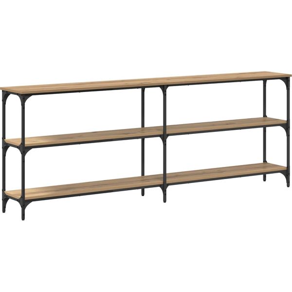 Syfax™ Tavolo Consolle Rovere Artigianale 200 X 29 X 75 Cm-image