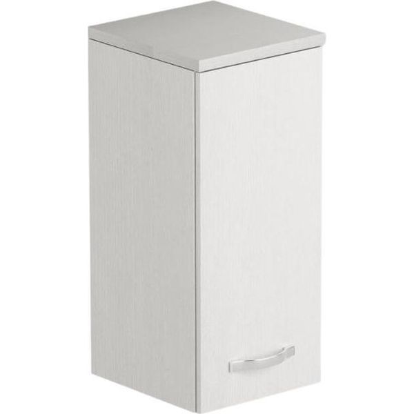 Pensile Bagno Con Anta 36X38X77 Colore Bianco Frassinato-image
