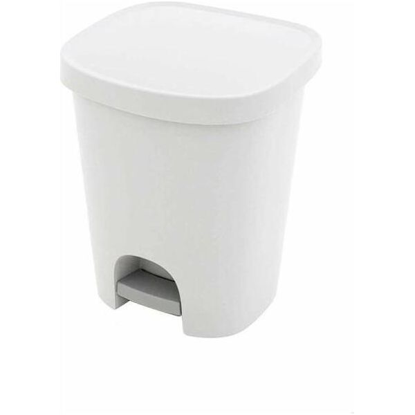 Cestino Per Rifiuti Con Pedale Bianco 25 L-image