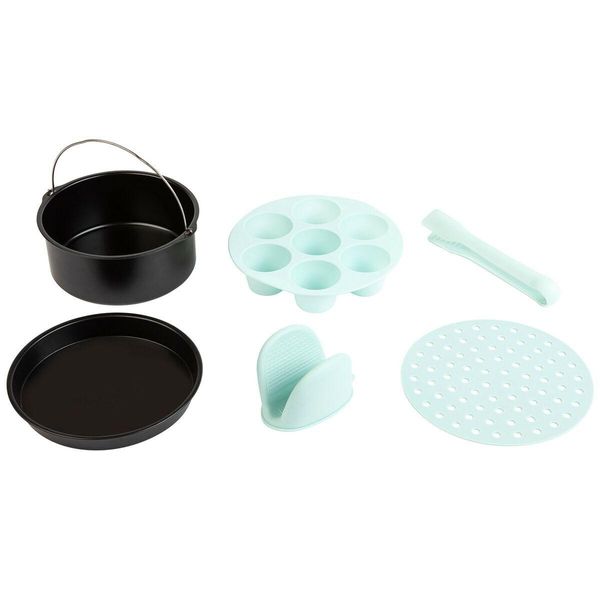 Jata JESA2090 Accessori Per Friggitrice Ad Aria Senza Olio Da 4 Litri O Più. Antiaderente. 6 Pezzi. Senza Bpa. Facile Da Pulire-image