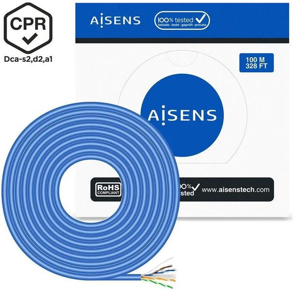 Bobina Cavo RJ45 Utp AWG24 Lszh Cpr Dca Aisens A135-0662 Cat.6/ 100M/ Blu-image