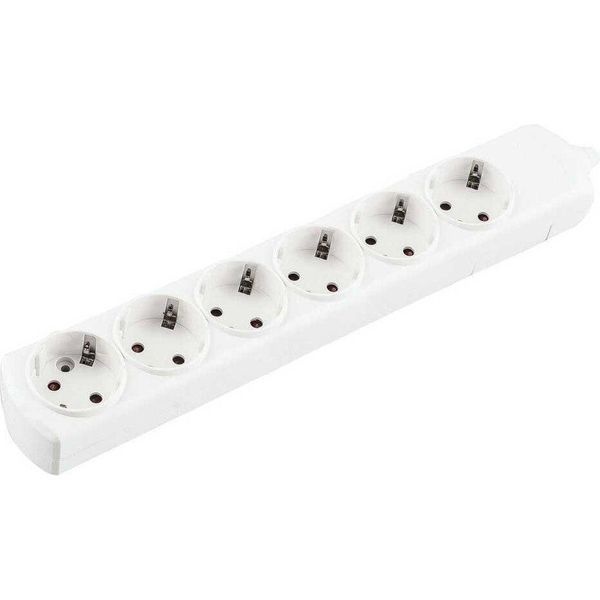 Onlex Presa Di Corrente Con Messa A Terra Senza Cavo 6 Prese Bianco Taglia Unica / Spina Ue 220V Bianco Taglia Unica-image