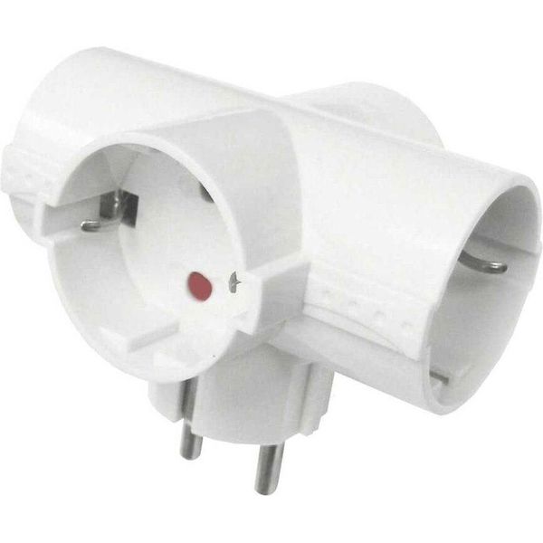Onlex Adattatore Per Presa A 4 Vie 10/ Messa A Terra Tom 4,8 Mm 16A Bianco Bianco Taglia Unica-image