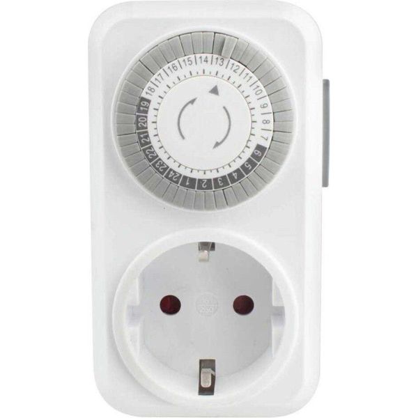 Onlex Timer Meccanico Giornaliero 24H Bianco Bianco Taglia Unica-image