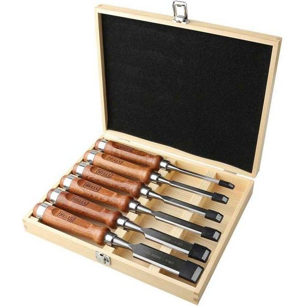 Set Di Scalpelli Per Legno Di Pietra 6 Pezzi Golden Golden One Size-image
