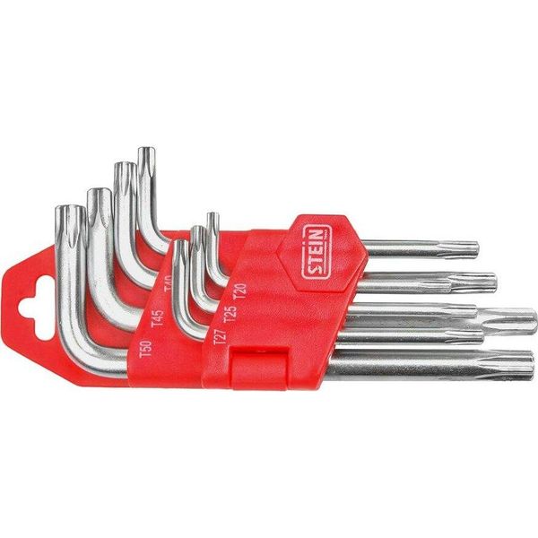 Stein Con Foro Lungo 9 Pezzi Set Di Chiavi Torx Rosso Rosso Taglia Unica-image