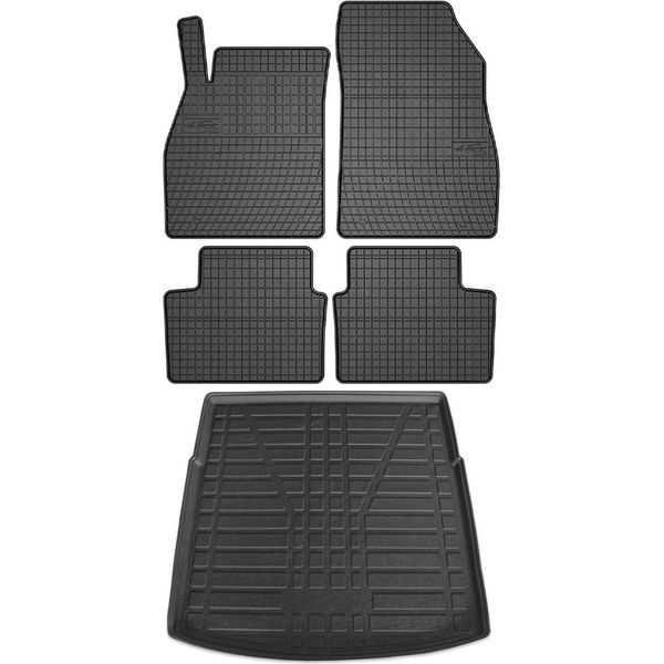 Set Di Tappetini E Rivestimenti Per Il Bagagliaio Per Opel Insignia Sports Tourer 2009-2013 In Gomma-image