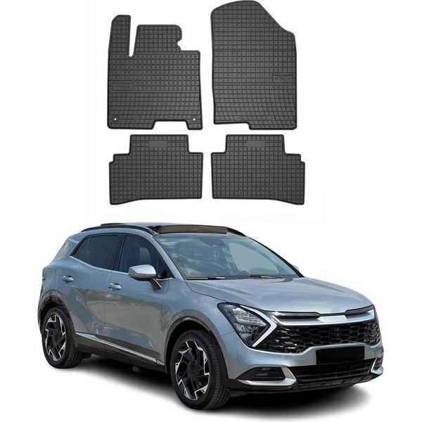 2021-2025 Kia Sportage Tappetini In Gomma Nera 4 Pz-image