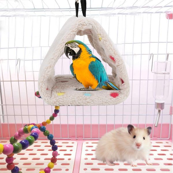 Amaca Per Criceti In Peluche Caldo Nido Pensile Per Piccoli Animali Domestici Pappagalli Myna Sugar Glider Birdss-image