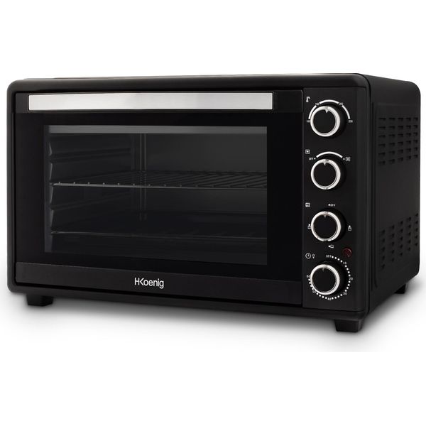 Forno Elettrico Da Tavolo H.Koenig FO45, Forno Da Lavoro, Capacità 45 Litri, 2000 W, Illuminazione Interna E Funzione Convezione, Temperatura Fino A 230 °C, Tempo Fino A 60 Minuti, Termostato-image