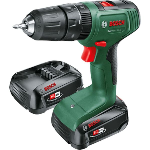 Bosch Easyimpact 18V-40 - Trapano Avvitatore A Percussione Rotante - A Batteria - 2 Velocità - Mandrino Autocentrante 13 Mm - 32 N-M - 2-image