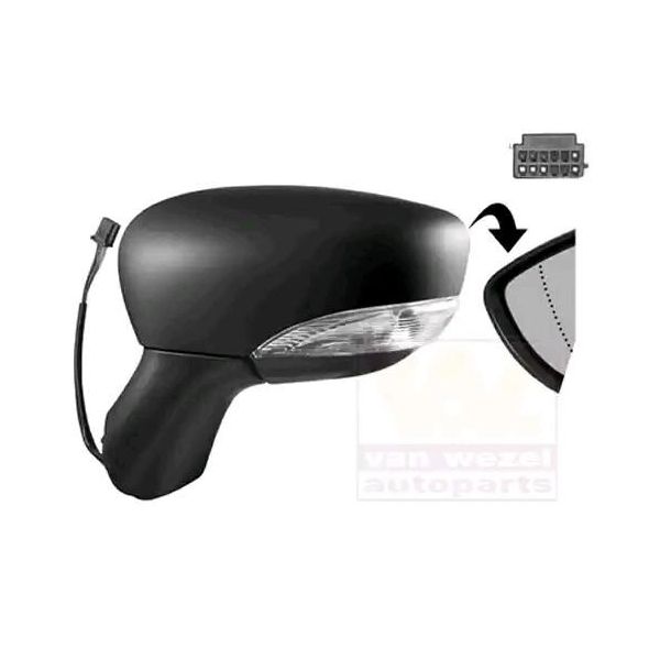 Van Wezel 4373805 Specchietto Retrovisore Esterno Sinistro Per Renault Clio Iv Hatchback (Bh) Asferico Riscaldato-image