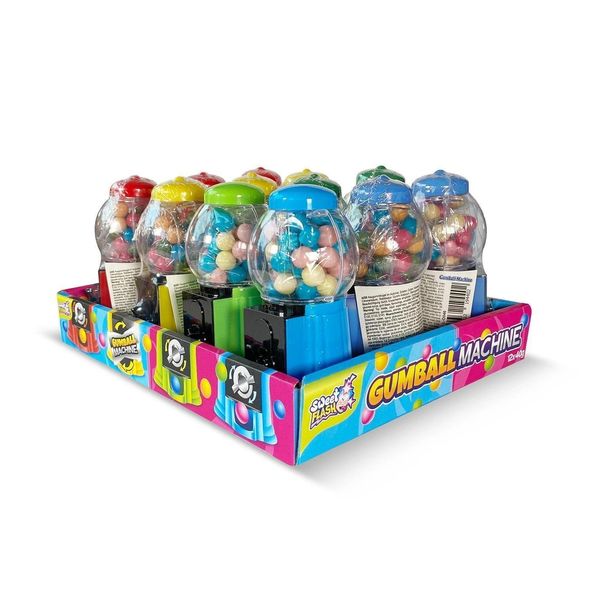 Espositore Completo Di 12 Distributori Automatici Di Mini Gomme Da Masticare Da 13 Cm Ricaricabili-image
