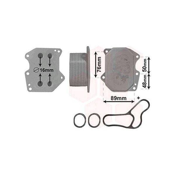 Van Wezel 40003400 - Radiatore Olio Oe 6C1Q6B624AC Per Jumper, Ducato, Transit, Boxer-image