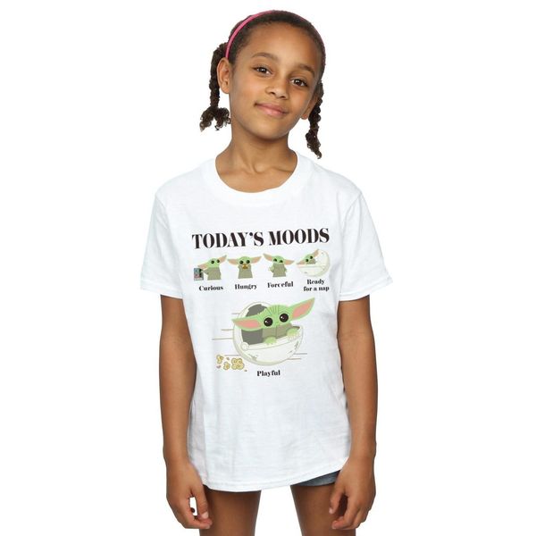 Star Wars - Maglietta "The Mandalorian The Child Moods"" Per Ragazze BI39034 (116) (Bianco)"-image