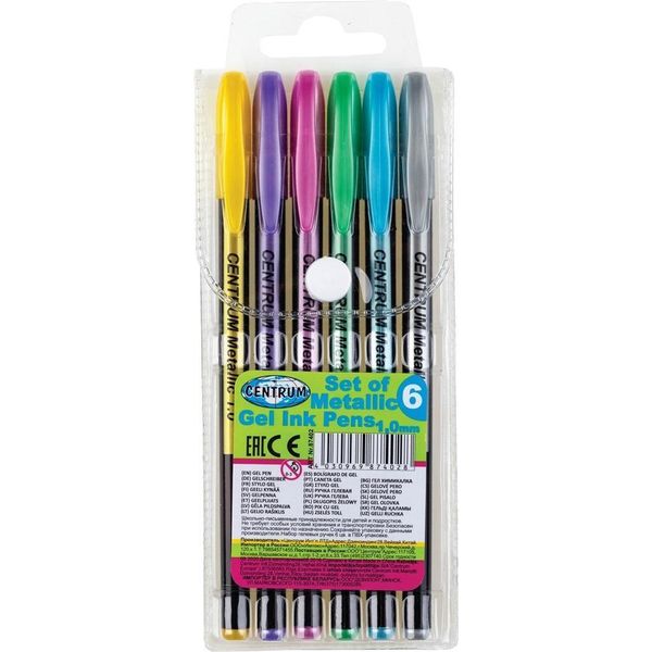 Set Di Penne Gel Metallizzate 6 Pezzi-image