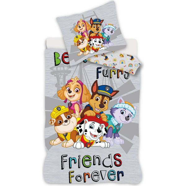 Paw Patrol Kleinkind Bettbezug Grigio - 100 X 135 Cm-image