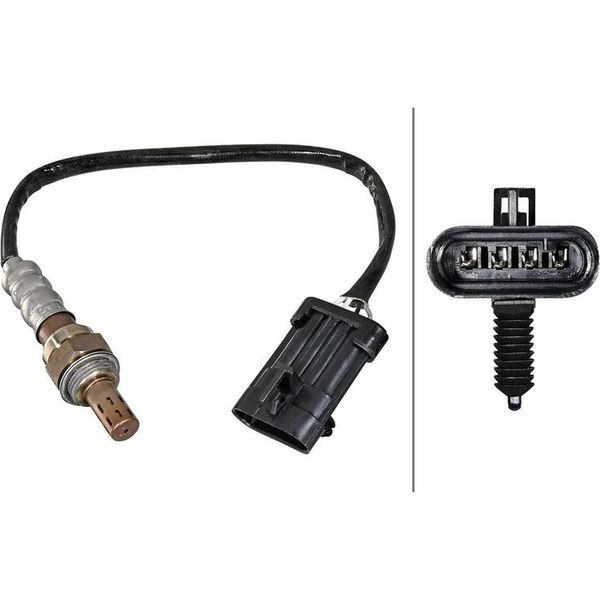 Sonda Lambda Riscaldata A 4 Poli Con Cavo Da 235 Mm Hella Per Daewoo Rezzo E Altri-image