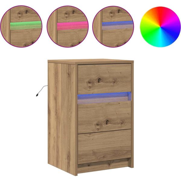 Syfax™ Armadio Da Notte Rovere Artigianale 38 X 34 X 61 Cm-image