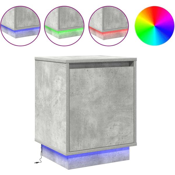Syfax™ Armadio Da Notte Grigio Cemento 39 X 34,5 X 50 Cm-image