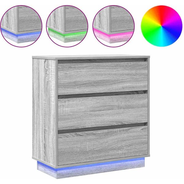 Syfax™ Armadio Da Notte Grigio 71 X 34,5 X 75 Cm Legno Multistrato-image