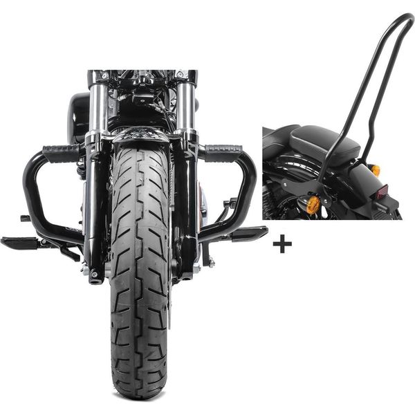 Crash Bar + Sissy Bar Tampa Per Harley Sportster 1200 Nightster 08-12-image