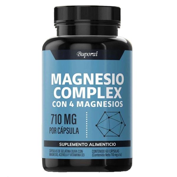 Complesso Di Magnesio 710 Mg (120 Capsule) Integratore Alimentare, Riposo, Stress, Sonno, Crampi Alle Gambe, Muscoli, Articolazioni, Salute Del Cuore-image