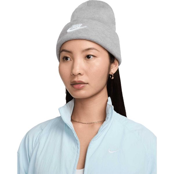 Nike - Berretto "Futura Peak"" Per Uomini/Donne Unisex BC7044 (Taglia Unica) (Grigio Scuro/Bianco)"-image