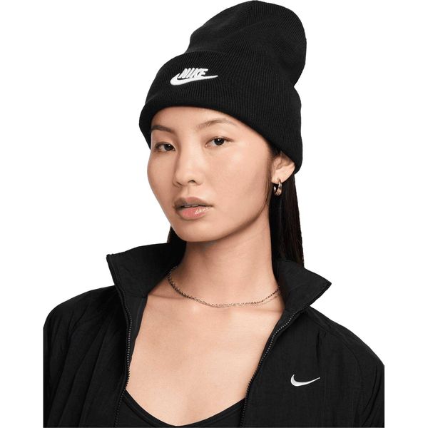 Nike - Berretto "Futura Peak"" Per Uomini/Donne Unisex BC7044 (Taglia Unica) (Nero/Bianco)"-image